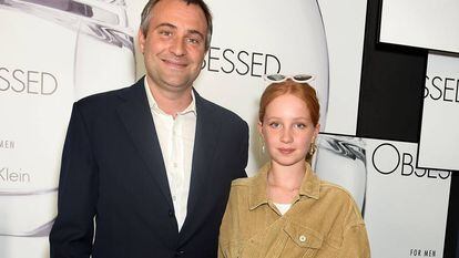 Ben Goldsmith, junto a su hija Iris Annabel, en Londres en junio de 2017.