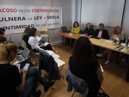 Rueda de prensa de La Plataforma Pro-Derechos ayer en Madrid.