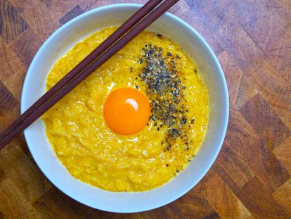 Entre el risotto y la carbonara, estilo japonés