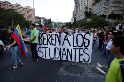 Manifestaci&oacute;n contra el r&eacute;gimen de Nicol&aacute;s Maduro en el viernes en Caracas.