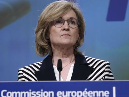 La comisaria europea de Servicios FInancieros, Mairead McGuinness, en una imagen de archivo.