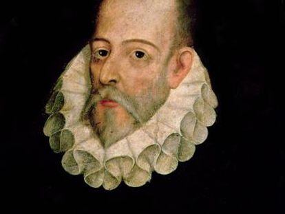 Retrato de Cervantes realizado por Juan de Jáuregui.