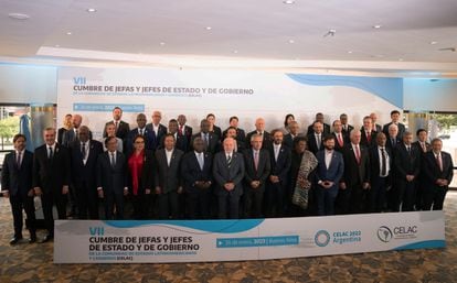 The participants of the last CELAC summit pose for the family photo, on January 2023 in Buenos Aires (Argentina).