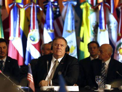 El secretario de Estado de EEUU, Mike Pompeo, participa en Buenos Aires de la Conferencia Ministerial Hemisférica de Lucha contra el Terrorismo.