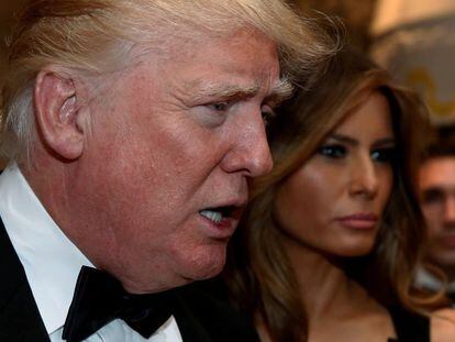 El presidente electo de Estados Unidos, Donald Trump, y su esposa Melania. 