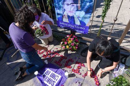Several people ask for justice for the femicide of Fátima Quintana before the sentence is known, this Tuesday.