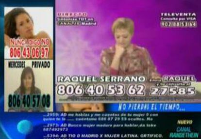 Pantallazo de un programa de esoterismo en el canal randethein