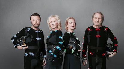 Los miembros de ABBA, en la imagen promocional de 2021.