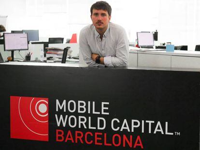 Pep G&oacute;mez en la oficina de MWC Barcelona.