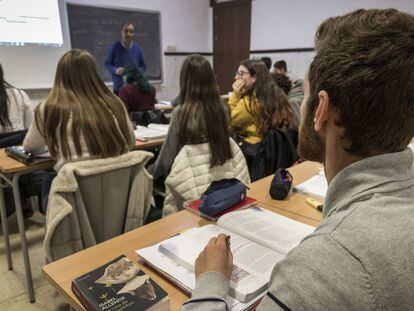 Alumnos de un instituto de la Comunidad Valenciana.