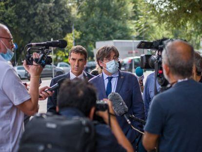 El expresidente de la Generalitat Carles Puigdemont reaparece tras salir de prisión en Italia
