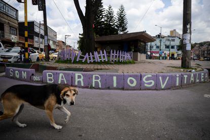 Una pequeña plaza en el Barrio Vital de San Carlos.