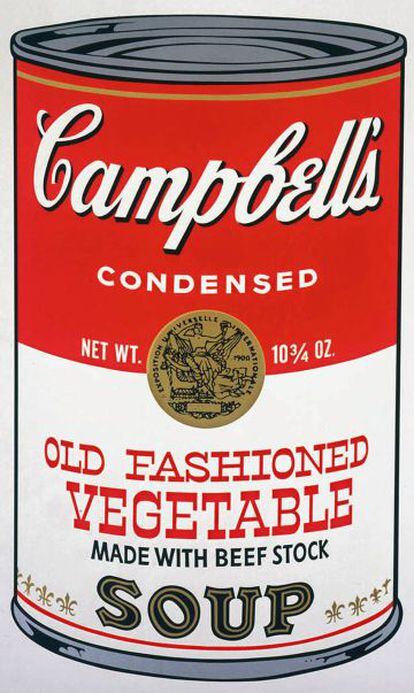 Versión de la célebre 'Sopa Campbell' (1969).