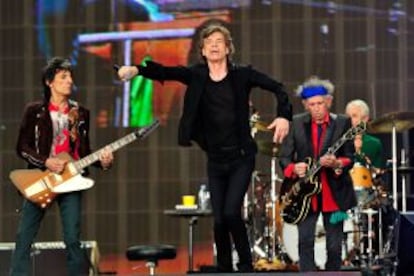 Los Rolling Stones, tocando en Hyde Park.