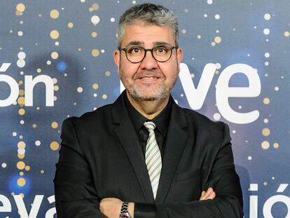 Florentino Fernandez durante la presentación de la programación navideña de RTVE en diciembre 2020, en Madrid.