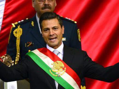 Peña Nieto, tras ser investido presidente.