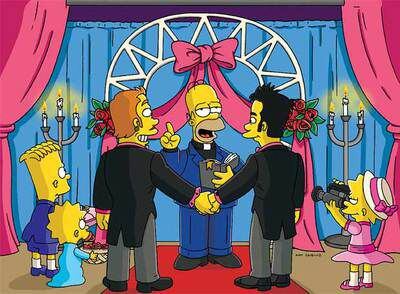 <i>Los Simpson,</i> en una boda gay.