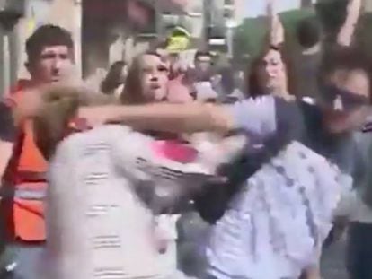 En vídeo, el momento de la agresión.