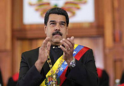Nicolás Maduro en la ceremonia de apertura del año judicial el pasado febrero.
