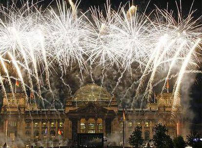 Fuegos artificales en el Reichstag