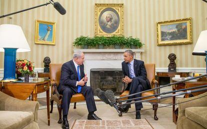 Netanyahu y Obama, este lunes en el Despacho Oval
