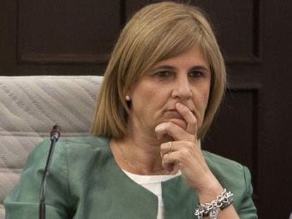 La alcaldesa de Jerez, Mar&iacute;a Jos&eacute; Garc&iacute;a Pelayo, en un pleno el a&ntilde;o pasado.