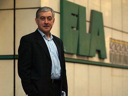 José Elorrieta, en la sede de ELA en Bilbao.