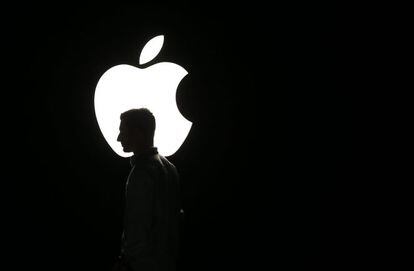 En la imagen, el logo de la marca tecnol&oacute;gica estadounidense, Apple.