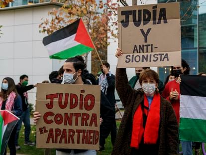Una manifestación en favor de Palestina, en Santiago (Chile), en una imagen de archivo.