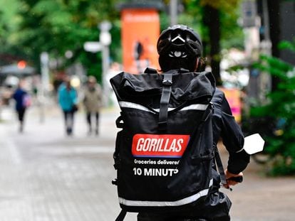 Repartidor de Gorillas en Berlin, en julio del año pasado.