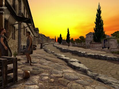 Recreación de una calzada romana del videojuego 'Valete vos viatore'.