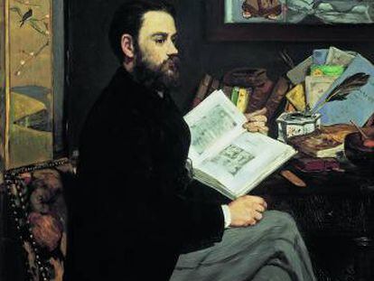 'Retrato de Émile Zola', de Édouard Manet. 1868.