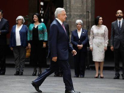 López Obrador el pasado 21 de octubre en Palacio Nacional, en Ciudad de México.