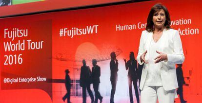 Ángeles Delgado, presidenta de Fujitsu España, Portugal y Latinoamérica, durante su participación en el Fujitu World Tour del pasado año.