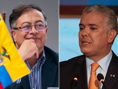 El presidente electo, Gustavo Petro, y el presidente en turno, Iván Duque.