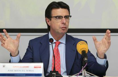 El ministro de Industria, Energ&iacute;a, Jos&eacute; Manuel Soria