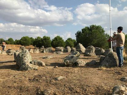 Disposición de las piedras que forman el crómlech de Totanés, en Toledo.