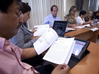 Estudio de los proyectos de cesi&oacute;n del canal en el Parlamento de Nicaragua el pasado 7 de junio.