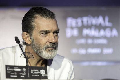 El actor Antonio Banderas en Málaga.