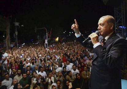 El presidente turco, Recep Tayyip Erdogan, en un acto en Estambul.
