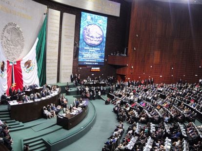 Sesión en la Cámara de Diputados de México.