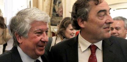 Arturo Fernández, expresidente de CEIM, y Juan Rosell, presidente de CEOE.