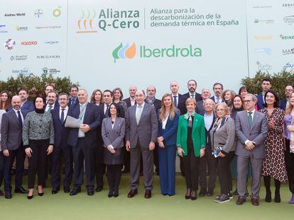 Más de 40 empresas inauguran la Alianza Q-Cero en la sede de Iberdrola en Madrid el 24 de enero, 2024.