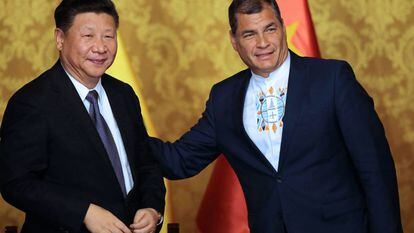Xi Jinping y Rafael Correa, en Quito en 2016.