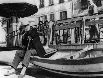 Ezra Pound (Hailey, Idaho, 1885-Venecia, 1972), fotografiado en Rapallo (Italia)