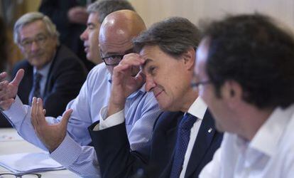 Artur Mas, el lunes, durante la reuni&oacute;n del Comit&eacute; Ejecutivo Nacional de Converg&egrave;ncia Democr&agrave;tica de Catalunya.