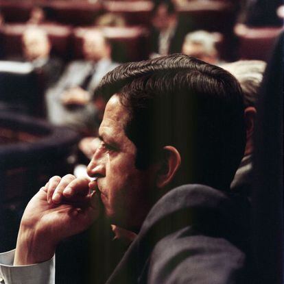 Adolfo Suárez en el Congreso en una imagen sin datar.