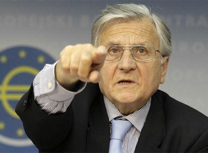 Jean-Claude Trichet, en la conferencia de prensa que ofreció en Francfort tras la reunión del Consejo de Gobierno del BCE.