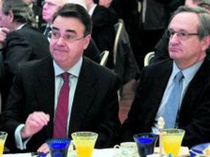 Antonio Llard&eacute;n, presidente de Enag&aacute;s, con Rafael Villaseca, consejero delegado de Gas Natural Fenosa. 