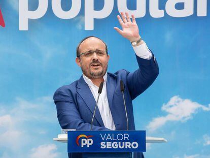 El presidente del PP de Cataluña, Alejandro Fernández. 
 